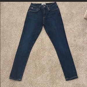 AGOLDE Skinny Jean Dark Wash Ankle Length